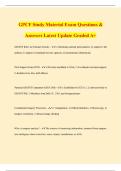 GPC Bundled Exam Questions & Answers Latest Update Graded A&plus;