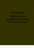 TEST BANK For Primary Care&colon; Interprofessional Collaborative Practice 7th Edition by Terry Mahan Buttaro&vert;&vert;ISBN NO&colon;10&comma;0323935842&vert;&vert;ISBN NO&colon;13&comma;978-0323935845&vert;&vert;All Chapters 1-228 &vert;Complete Guide &semi;Grade A&plus;