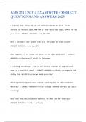 AMS 274 UNIT 4 EXAM WITH CORRECT QUESTIONS AND ANSWERS 2025