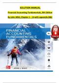 SOLUTION MANUAL Financial Accounting Fundamentals&comma; 8th Edition By John Wild&comma; Chapter 1 - 13
