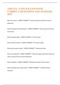 AMS 274 - UNIT II EXAM WITH CORRECT QUESTIONS AND ANSWERS 2025