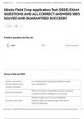 Illinois Field Crop Applicators Test &lpar;2025&rpar; EXAM QUESTIONS AND ALL CORRECT ANSWERS 100&percnt; SOLVED AND GUARANTEED SUCCESS&excl;&excl;