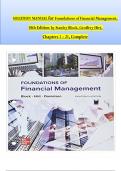 SOLUTION MANUAL for Foundations of Financial Management&comma; 18th Edition by Stanley Block&comma; Geoffrey Hirt&comma;  Chapters 1 &ndash; 21