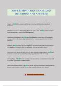 3600 CRIMINOLOGY EXAM 2 2025 QUESTIONS AND ANSWERS