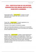 CVA - CERTIFICATION IN VOLUNTEER  ADMINISTRATION BRAND NEW ACTUAL  EXAM WITH ANSWERS&period;
