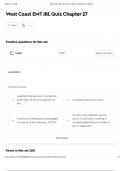 West Coast EMT JBL Quiz Chapter 27  Questions And Answers &vert; Updated Solutions &vert; 100&percnt; Correct Answers