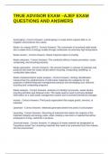 TRUE ADVISOR EXAM &ndash;AJEF EXAM QUESTIONS AND ANSWERS