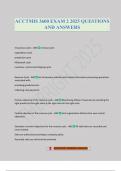 ACCTMIS 3600 EXAM 2 2025 QUESTIONS AND ANSWERS