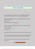 ACCTMIS 3600 EXAM 3 2025 QUESTIONS AND ANSWERS