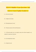 HCPCS Modifier Exam Questions And Answers Latest Update Graded A&plus;