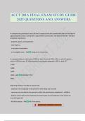 ACCT 201A FINAL EXAM STUDY GUIDE 2025 QUESTIONS AND ANSWERS
