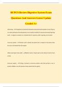 HCPCS Review Digestive System Exam Questions And Answers Latest Update Graded A&plus;