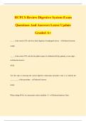 HCPCS Review Digestive System Exam Questions And Answers Latest Update Graded A&plus;