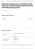 UAMS Microbiology Exam 5 COMPLETE &lpar;2025&rpar; TEST WITH LATEST UPDATED &lpar;QUESTIONS AND ANSWERS&rpar; already passed&excl;&excl;