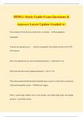 HFRG&colon; Study Guide Exam Questions & Answers Latest Update Graded A&plus;