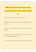 HFRG&colon; Threat Pattern Recognition Exam Questions & Answers Latest Update Graded A&plus;