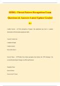 HFRG&colon; Threat Pattern Recognition Exam Questions & Answers Latest Update Graded A&plus;