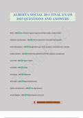 ALBERTA SOCIAL 20-1 FINAL EXAM 2025 QUESTIONS AND ANSWERS