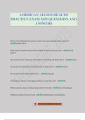 AMERICAN ALLIED HEALTH PRACTICE EXAM 2025 QUESTIONS AND ANSWERS