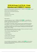 NUR 242 Exam 3 ACTUAL   Exam  Questions and CORRECT  Answers 