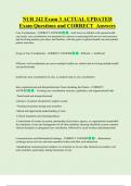 NUR 242 Exam 3 ACTUAL UPDATED   Exam Questions and CORRECT  Answers 