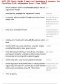 AAPC CRC Study Guide &vert; Verified Questions & Answers for Certified Risk Adjustment Coder Exam &lpar;2025&rpar;