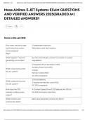 Mesa Airlines E-JET Systems EXAM QUESTIONS AND VERIFIED ANSWERS 2025&lpar;GRADED A&plus;&rpar; DETAILED ANSWERS&excl;&excl;