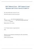 EKG Midterm Exam &ndash; 2025 Updated Actual Questions and Correct Answers Graded A&plus;