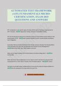 AUTOMATED TEST FRAMEWORK &lpar;ATF&rpar; FUNDAMENTALS MICRO- CERTIFICATION&period; EXAM 2025 QUESTIONS AND ANSWERS