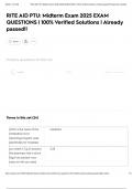 RITE AID PTU&colon; Midterm Exam 2025 EXAM QUESTIONS &vert; 100&percnt; Verified Solutions &vert; Already passed&excl;&excl;
