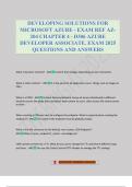 DEVELOPING SOLUTIONS FOR MICROSOFT AZURE - EXAM REF AZ- 204 CHAPTER 4 - D306 AZURE DEVELOPER ASSOCIATE&period; EXAM 2025 QUESTIONS AND ANSWERS