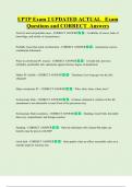 UPTP Exam 2 UPDATED ACTUAL   Exam  Questions and CORRECT  Answers