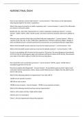 NURSING FINAL EXAM