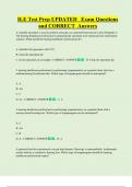 ILE Test Prep UPDATED   Exam Questions  and CORRECT  Answers 