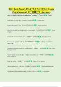 ILE Test Prep UPDATED ACTUAL Exam  Questions and CORRECT  Answers 