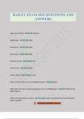 BAILEY EXAM 2025 QUESTIONS AND ANSWERS