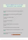 BAILEY BRIDGE PE EXAM 2025 QUESTIONS AND ANSWERS