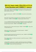 IHS ILE Study Guide UPDATED ACTUAL  Exam Questions and CORRECT  Answers 