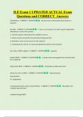 ILE Exam 1 UPDATED ACTUAL Exam  Questions and CORRECT  Answers
