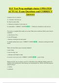 ILE Test Prep multiple choice UPDATED  ACTUAL Exam Questions and CORRECT   Answers 