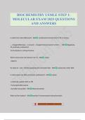 BIOCHEMISTRY USMLE STEP 1&colon; MOLECULAR EXAM 2025 QUESTIONS AND ANSWERS