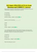 ILE Study UPDATED ACTUAL Exam  Questions and CORRECT  Answers 