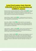 Latent Print Examiner Study Materials  UPDATED ACTUAL Exam Questions and  CORRECT  Answers