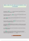 BIOL 3001 EXAM 2025 QUESTIONS AND ANSWERS