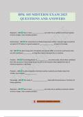 BPK 105 MIDTERM EXAM 2025 QUESTIONS AND ANSWERS