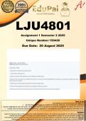 LJU4801 Assignment 1 &lpar;COMPLETE ANSWERS&rpar; Semester 2 2025 - DUE 20 August 2025