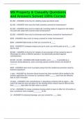 MS Property & Casualty Questions and Answers Solved 100&percnt; Correct