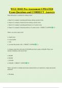 WGU D102 Pre-Assessment UPDATED    Exam Questions and CORRECT  Answers