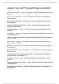 HCA204 FINAL WRITTEN QUESTIONS & ANSWERS