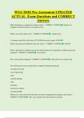 WGU D102 Pre-Assessment UPDATED  ACTUAL  Exam Questions and CORRECT   Answers 